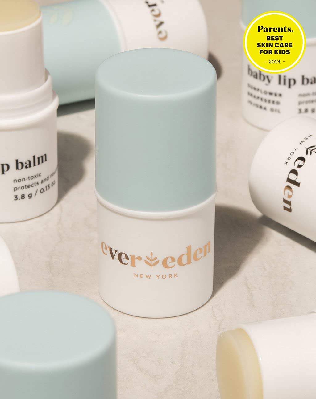 Evereden Baby Lip Balm, 0.14 oz | Clean Baby Care | Non-toxic and Fragrance Free Skincare