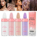 URQT 4 Color Polvo De Hadas Fairy Dust Highlight Patting - Full Body Contouring and Clavicle Pearlescent Patting Powder for Face and Eye, Christmas Sparkling Body Glitter (4 Pack)