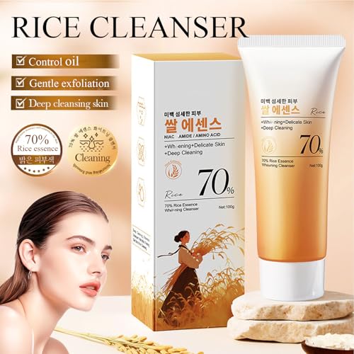 INSEEK Rice Skin Care Set, Moisturizing Skincare Gift Set for Women, Deeply Hydration Nourish Skin and Improve Dry Rough Skin, Improve Skin Elasticity, Skincare Routine Kit for Women