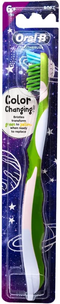 Oral-B Pro-Health Junior CrossAction Galaxy Toothbrush, Ages 6+, Soft - Pack of 4