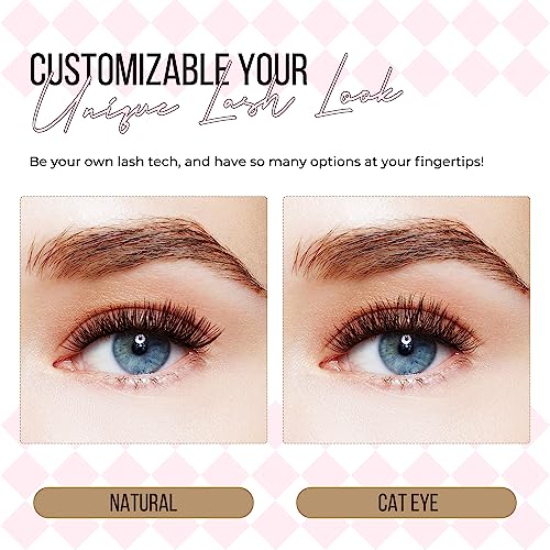 PopUp Cluster Lashes 168pcs Wispy Lash Clusters Soft D Curl Eyelash Clusters Russian Lashes Clusters DIY Eyelash Extensions at Home,Thin Bank 9-18mm MIX (Y56)