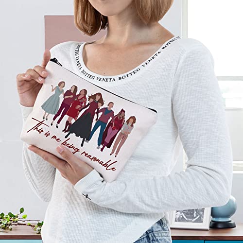 BWWKTOP Wanda Witch Cosmetic Makeup Bag Witch Movie Fans Gifts This Is Me Being Reasonable Zipper Pouch Bag For Movie Fans (Being Reasonable)