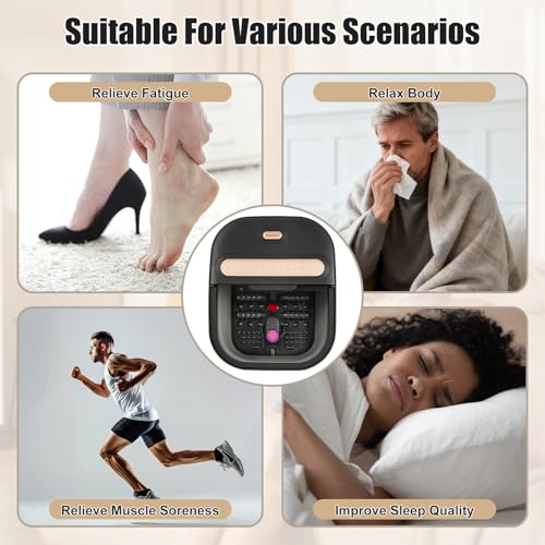 Collapsible Foot Spa Bath with Massager and Heat and Bubble Jets, Temperature Control, Remote Control, Pumice Stone, Pedicure Foot Spa for Relaxation Gift for Women Man