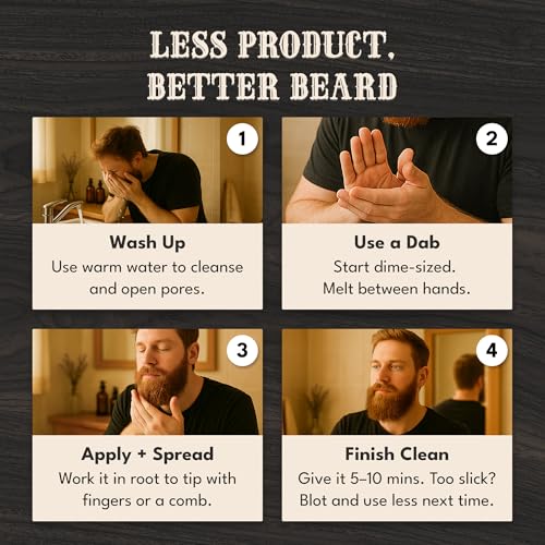 Beef Tallow Beard Butter for Men - 4oz - Hydrating Sandalwood Beard and Skin Balm with Shea Butter - Deeply Moisturizing Tallow