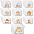 Sieral 60 Pcs Rainbow Inspirational Makeup Bag with Zipper Encouragement Cosmetic Bags