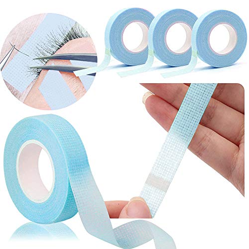 6 Rolls Eyelash Extension Tape EBANKU Adhesive Breathable Blue Lash Tape Micropore Fabric Under Eye Tape for Eyelash Extension Supply 10 Yard Each Roll (Blue)