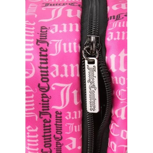 Juicy Couture Hot Pink Graffiti Makeup Bag Cosmetics Organizer Travel Essentials Weekender Logo