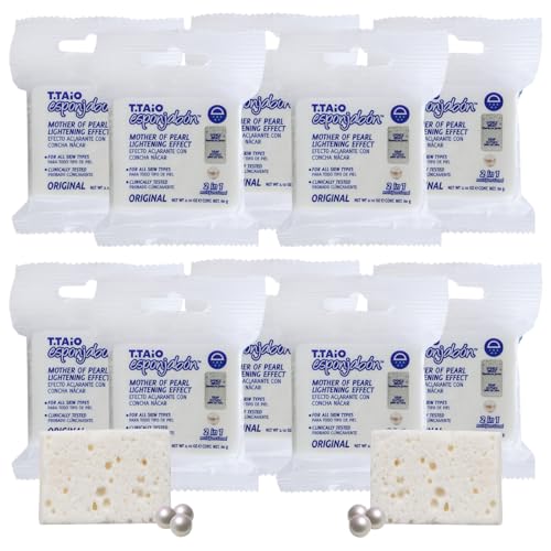 T.Taio Esponjabon Variety Pack Mini Travel Size Soap Sponges - 10 Mini Mother of Pearl Soaps Set - Tailored to Different Skincare Needs, Ideal for On-The-Go Cleanse