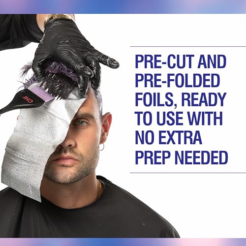 CHI Pop-Up Foils, Ready to Use Pre-Cut & Self-Dispensing Hair Foils, Ultimate Solution for Seamless Foil Application, 400 Sheets, Classic Silver