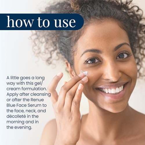 Renue Blue Methylene Blue Face Cream - Liposomal NAD+ Complex and Nutrients for Skin Rejuvenation, Deep Hydration, and Anti-Aging Support
