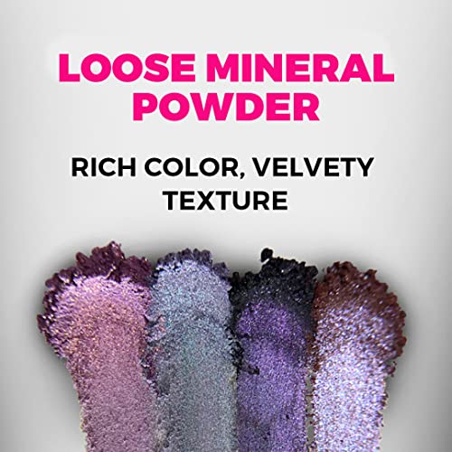 Concrete Minerals Eyeshadow, Longer-Lasting With No Creasing, 100% Vegan and Cruelty Free, Loose Mineral Powder, Handmade in USA (Black Magic)