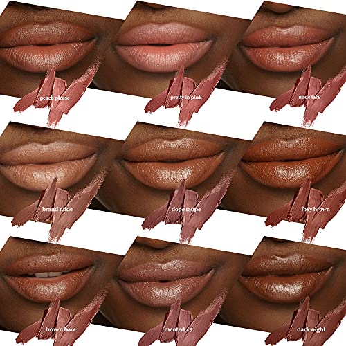 Mented Cosmetics Nude Lipstick for Women, Semi-Matte Long-Lasting Lip Stick, Moisturizing Vegan, Paraben & Cruelty-Free, Enhances All Complexions, Perfect for Everyday Makeup, Dark Night