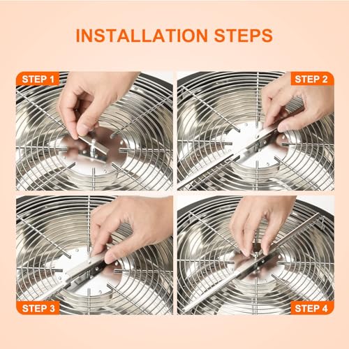 Simple Deluxe 4-Pack 16 inch Bowl Leaf Trimmer Blades Replacement Stainless Spin Clean Cut Include 2 Serrated 2 Straight Blades, Actual Length 13.4 Inches