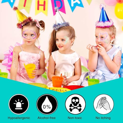 Body Glitter Face Glitter Makeup Festival Glitter, 12 Colors Face and Body Glitter Gel, Hair Glitter Gel, Body Makeup£¬Hair Glitter for Halloween Makeup Festival