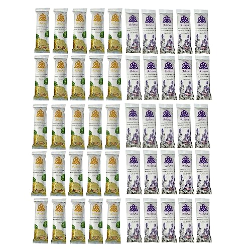 Asheva 8" x 9" Individually Wrapped Oshibori Disposable Towels - Luxurious Moist Cotton Hot/Cold Refreshment Towel - Lavender, Lemon, or Tea Tree Scents - Perfect for Spa, Travel, Dining & Events