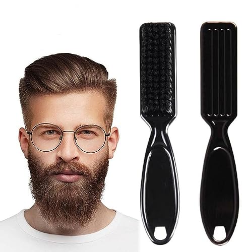 Vtrem 4 Tip Beard Pencil Filler for Men, Waterproof Sweat Proof Beard Pen Filler Fork Black Micro-Fork Barber Styling Pencil with Brush Creates Natural Looking Beard, Moustache & Eyebrows