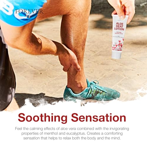 Forever Living - Aloe Heat Lotion with Menthol and Eucalyptus Fragrance, Comfort and Skin Nourishment, Vegan-Friendly Formula, 4 fl oz