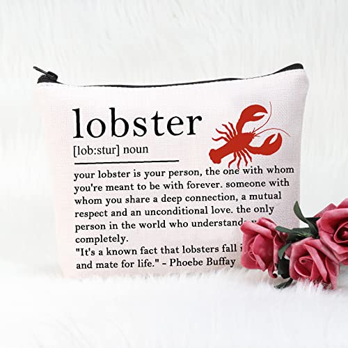 POFULL Lobster Lover Gift Lobster Definition Cosmetic Bag Valentines Day Gift (Lobster Cosmetic Bag)