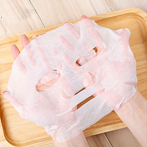 100 PCS Cotton Compressed Facial Mask Sheet, DIY Disposable Mask Paper Wrapped Masks for Home, Travel