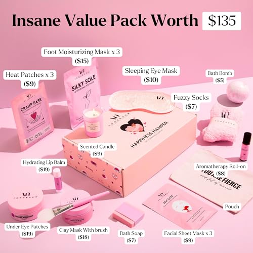 Spa Gifts for Women- Premium Self Care Spa Kit With Bath, Skin Care Sets & Self Care Items For Women - Ultimate Pampering Skin Care Set - Birthday Gifts - International Womens Day Gifts (Pack of 20)