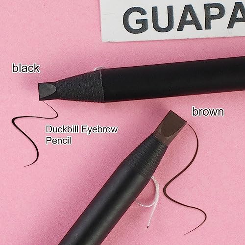 2pcs Waterproof Pre-Draw Mapping Pencils ? Peel-Off Hard Core Eyebrow Pencils for Permanent Makeup, Microblading & Brow Shaping