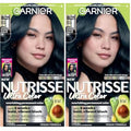 Garnier Hair Color Nutrisse Ultra Color Nourishing Creme, BL21 Reflective Blue Black (Blackberry Mojito) Permanent Hair Dye, 1 Count (Packaging May Vary) (Pack of 2)