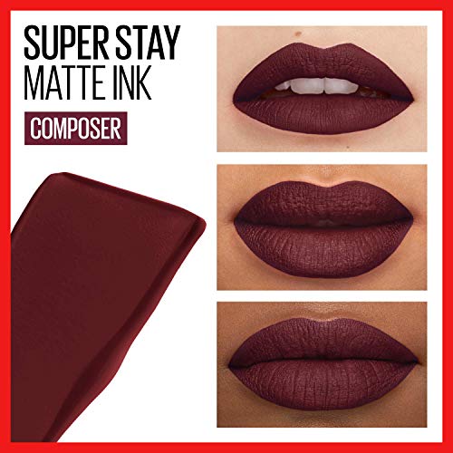 MAYBELLINE Super Stay Matte Ink Liquid Lipstick Cherry Brown & Deep Red, Long Lasting 16H Wear
