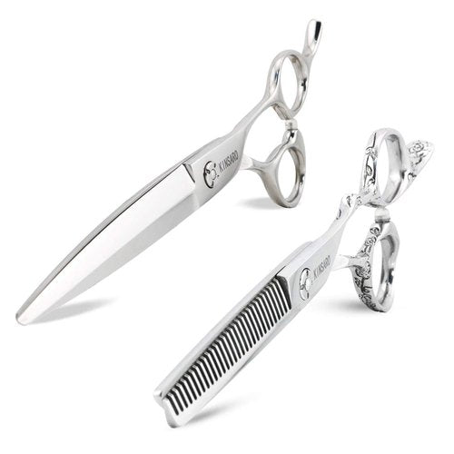 Hair cutting scissors 7 inch and hair thinning scissors 6 inch 440C professional hair scissors