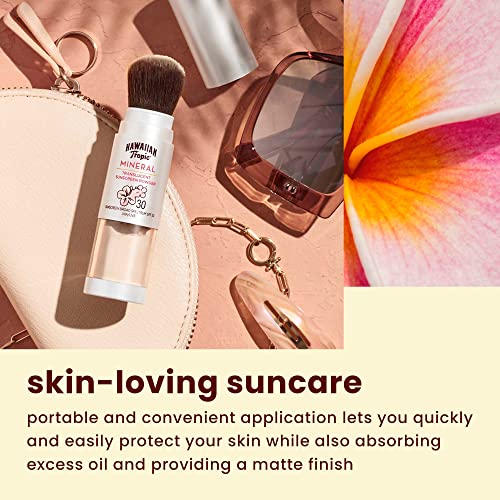 Hawaiian Tropic Mineral Powder Sunscreen Brush SPF 30 & Banana Boat Sport Ultra Lip Balm SPF 50 Twin Pack