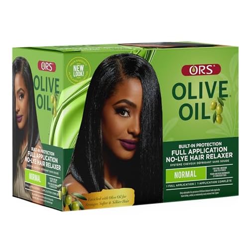ORS Olive Oil Built-In Protection Full Application No-Lye Hair Relaxer Normal Strength (Pack of 4)