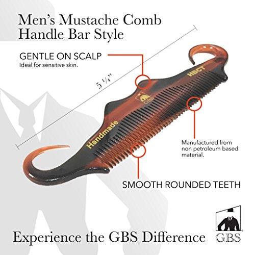 G.B.S Handmade Cellulose Acetate Grooming Men¡¯s Mustache Comb