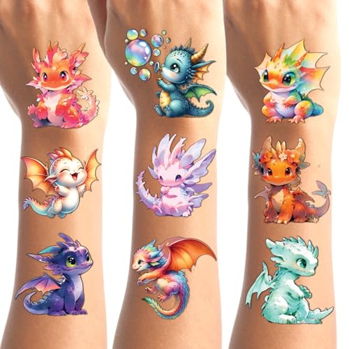 Temporary Tattoos - 30 Sheets Tattoos (Dragons)