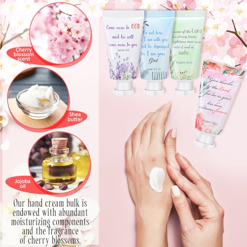 Landhoow 36 Pack Christian Hand Cream Bulk for Women Travel Hand Lotion Set Religious Bible Verse Gifts for Easter Church Prayers School Teacher Wedding Anniversary Birthday Mother's Day