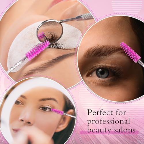 Skylety 1000 Pcs Disposable Mascara Wands Bulk Mascara Eyelash Brush Makeup Applicator Eyelash Wands for Eye Lash Extension, Eyebrow Comb, 3.9 x 0.2 x 0.3 Inch (Purplish Red)