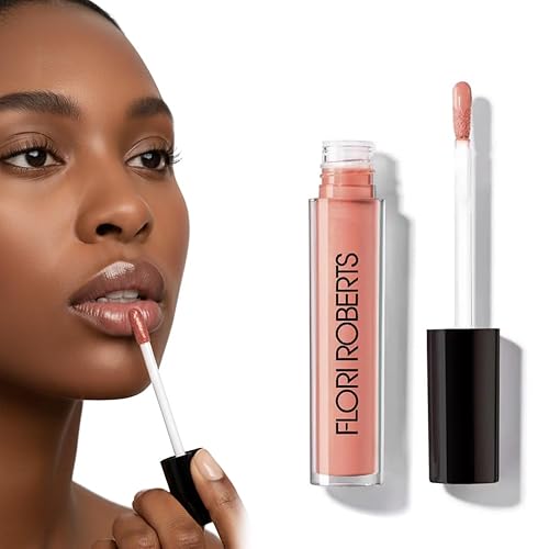 Flori Roberts Luscious Lip Lacquer, Vibrant Lip Gloss Makeup for Women of Color or Deeper Skin Tones, Non-Sticky, Long Wear High Shine Finish
