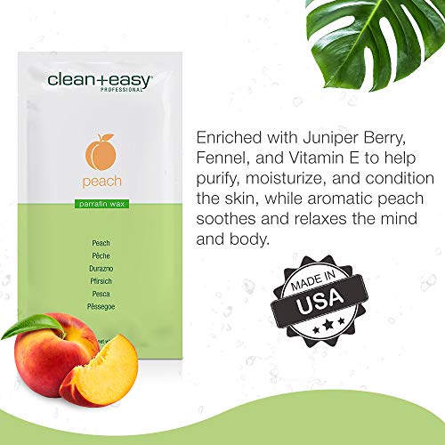 Clean + Easy Peach & Fennel Paraffin Wax Refills ? Deeply Hydrating Moisturizing Paraffin Wax for Hand and Feet, Spa-Grade Treatment for Dry Skin, 16 oz