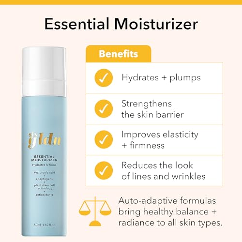 Essential Moisturizer Daily Face Cream with Hyaluronic Acid, Anti-Aging, Hydrating, Antioxidant, Light, Vegan, K-Beauty Korean Skincare for All Skin Types, 50 ml
