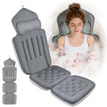 Upgraded Full Body Bath Pillow for Bathtub,Luxury Thick Bath Cushion for Soaking Tub with 192 Suction Cups,Full Body Bathtub Pillows for Head and Neck Shoulder Support,4D Air Mesh, 53" x 16" Dark Gray