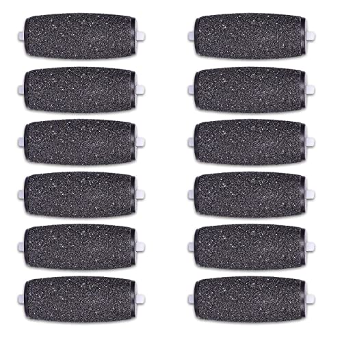 12 Extra Coarse Replacement Roller Refill Heads Compatible with Amope Pedi Refills Electronic Foot File