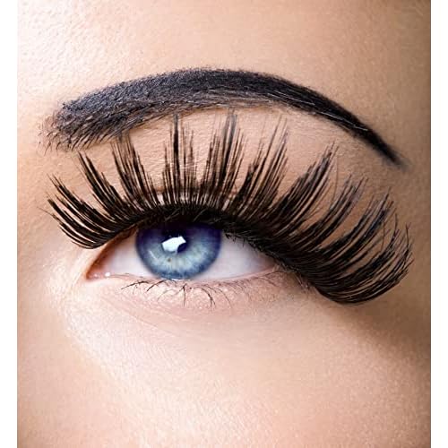 Mia Secret Demi Wispies Eyelashes - Natural Style False Eyelash - Long End Wispy Strip Lashes - Invisible Clear Band - Reusable and Lightweight Human Hair Lash - 4 Pack