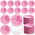 Pinkunn 100 Pcs International Women's Day Gifts Bulk for Woman Pink Inspirational Faith Compact Mirrors for Nurse Coworkers Motivational Cancer Awareness Small Pocket Travel Makeup Mirrors (Butterfly)