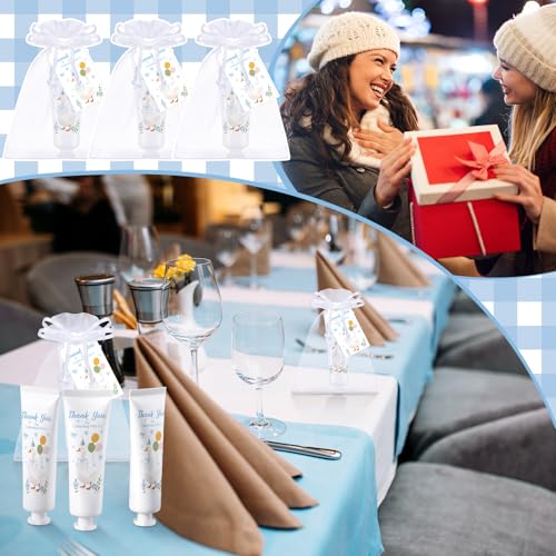 Demissle 50 Sets One Silly Goose Baby Shower Birthday Party Favors Travel Size Hand Cream Appreciation Hand Lotion with Cards and Bags Silly Goose Bulk Gifts for Guests Baby Shower Birthday(Blue)