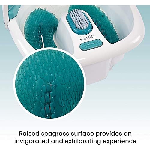 HoMedics Bubble Spa Elite Footbath, 2-in-1 Removable Pedicure Center, Toe-Touch Control, Easy Tote Handle No-Splash, FB-450H