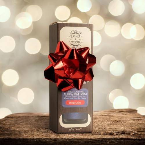 Lather & Wood - Barbershop Aftershave for Men - Long-Lasting Fragrance, Non-Greasy Formula, Easy Pump Dispener, Gentle and Subtle Scent