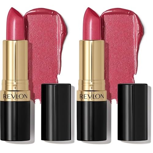 REVLON Super Lustrous Lipstick,Creamy Formula For Soft,Fuller-Looking Lips,Moisturized Feel,520 Wine With Everything,0.15 oz,(Pack of 2)