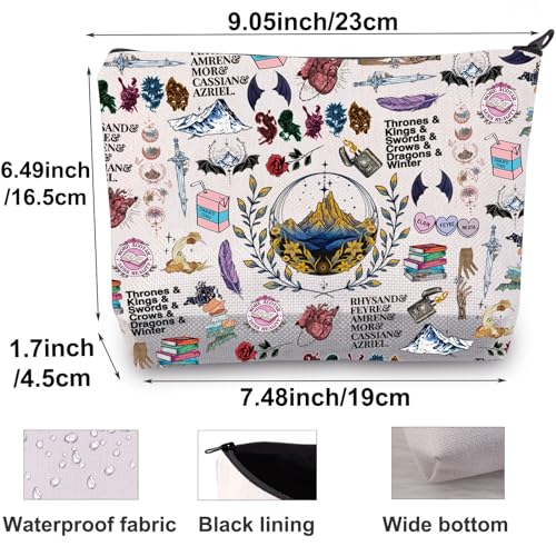 BWWKTOP Bookish Makeup Bag Book Lovers Gifts Bookworm Makeup Zipper Pouch Bag Bookish Merchandise (PHYSA)