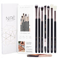 Nir? Eye Brush Set - Award Winning Eye Makeup Brushes for Eyes and Brows Including Eye Shadow Brush Set, Eyebrow Brush and Tweezers Rose Gold