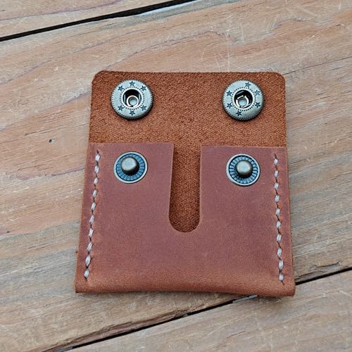 Handmade Leather Safety Razor Travel Cover, Double Edge Razor Head Protective Sheath For men Fits Most Safety Razors (Brown)