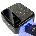 Sparkling Diamond UV Nail Lamp - Cordless, Professional Gel Nail Polish Curing Lamp with 4 Timers & LCD Touch Display, Salon-Grade Diamond UV Nail Dryer