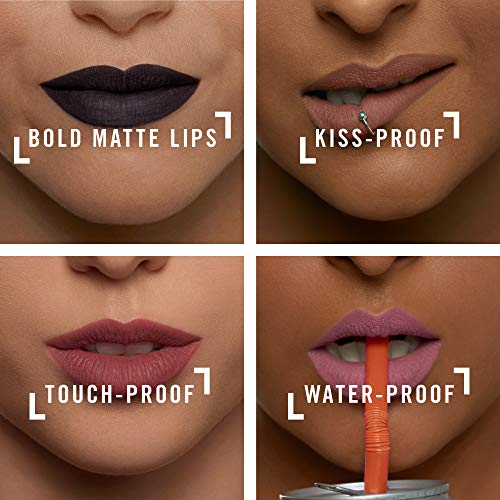Rimmel Stay Matte Lip Liquid, Midnight, 0.21 Fl Oz (Pack of 4)